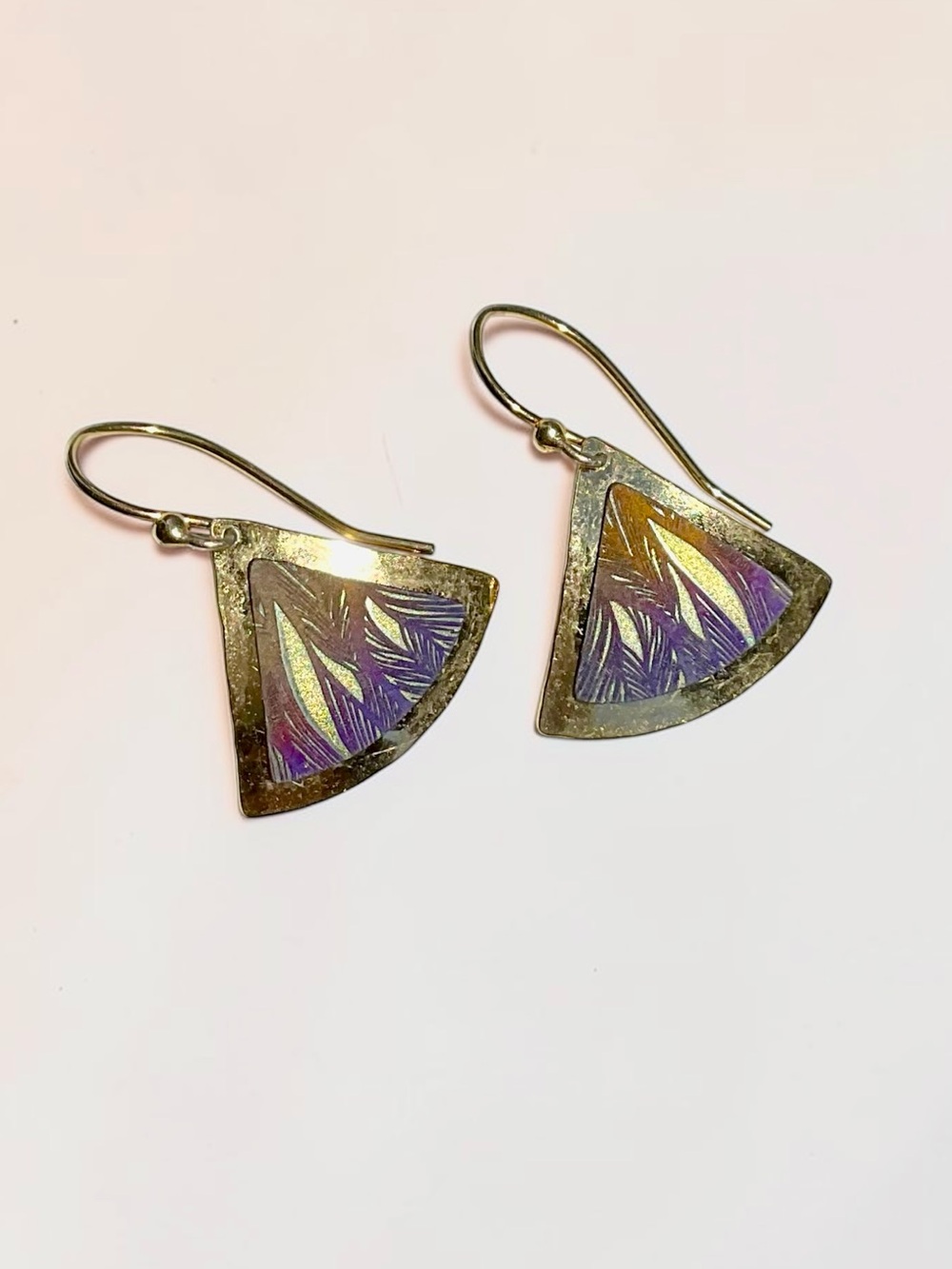 🌺Artisan Gold Fan Earrings